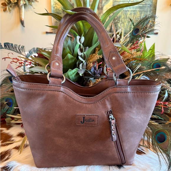 Justin Naja Concho Turquoise Handbag and Wallet Set - Picture 3 of 8